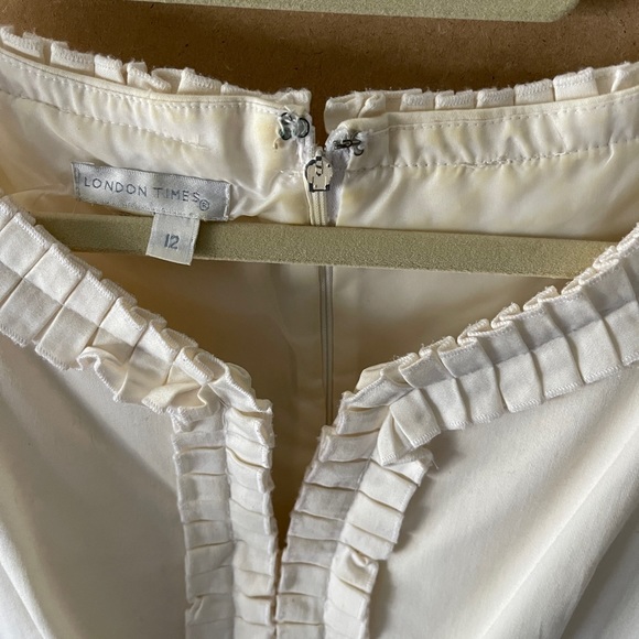 Maggy London London Times Blue White Work Dress 12 - Picture 2 of 6